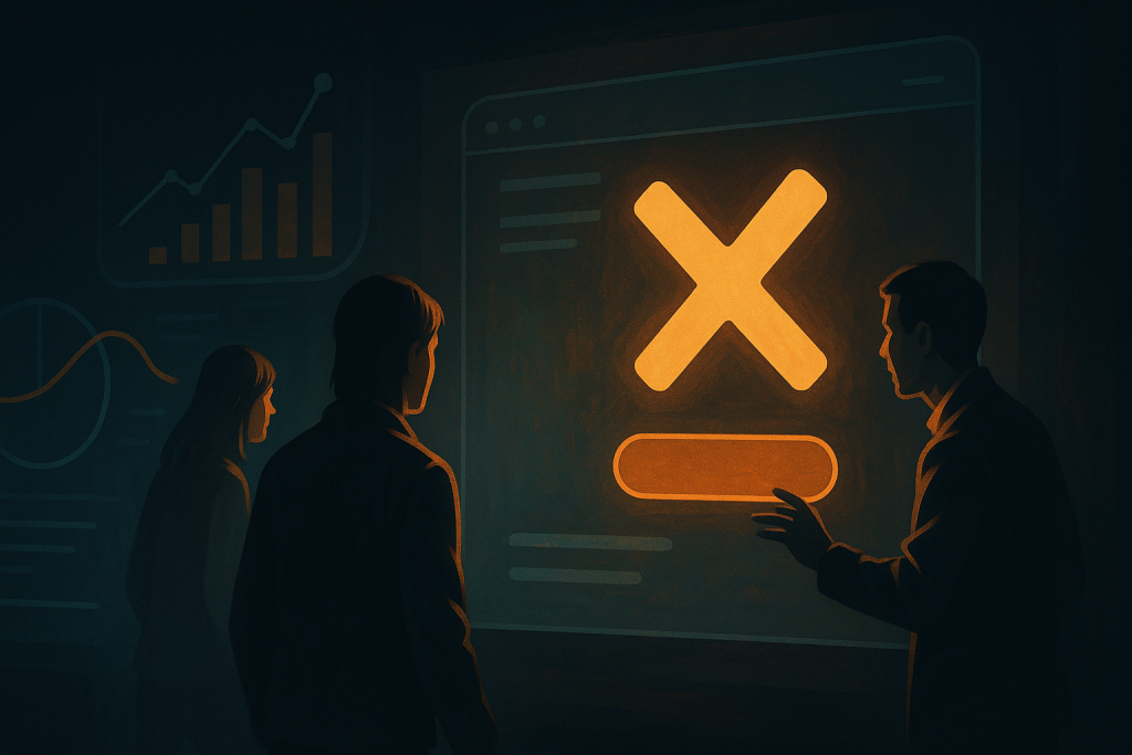 Editorial illustration of user friction analysis for Why Users Ignore Primary CTA Buttons on High-Intent Pages